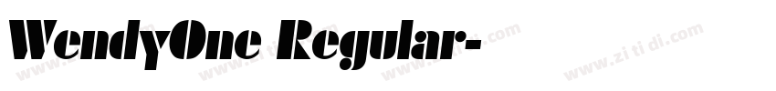 WendyOne Regular字体转换
